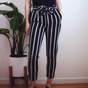 BBJ LA striped paper bag pants/trousers | Medium